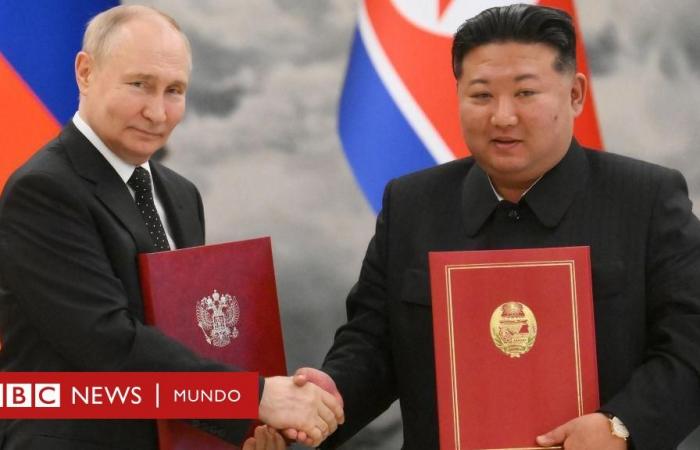 El pacto firmado entre Rusia y Corea del Norte por el que se comprometen a protegerse mutuamente en caso de agresión.