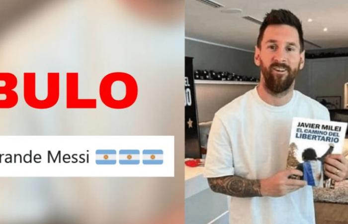 Esta imagen de Lionel Messi sosteniendo un libro de Javier Milei es un montaje · Maldita.es – .