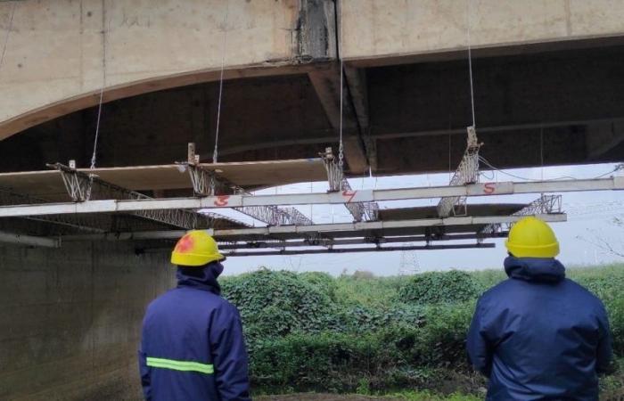Trabajan en tres frentes para reparar el Puente Vial entre Santa Fe y Santo Tomé