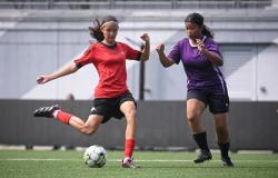 “Liyana Indah Rickit vuelve a protagonizar contra Queensway Secondary School mientras Meridian retiene su título de fútbol femenino de la División B”.