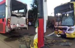 Un autobús se quedó sin frenos y chocó con otro en Guaymallén