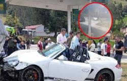 Video mostró la imprudencia del motociclista que chocó un Porsche 200 millones cerca de Bogotá
