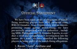 RSG PH despide a dos jugadores del equipo MDL por escándalo de arreglo de partidos – .