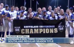 “McNeese Cowgirls ganan el campeonato de la temporada regular de Southland sobre Southeastern -“.