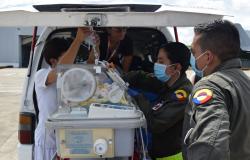 Bebé con complicaciones médicas fue trasladado de Yopal, Casanare a Bogotá