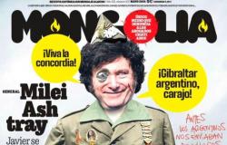 Una revista satírica española puso en portada a Javier Milei caracterizado como un soldado franquista