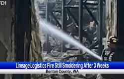 Los incendios en Lineage Logistic Warehouse continúan ardiendo; funcionarios no pudieron identificar la fecha de finalización