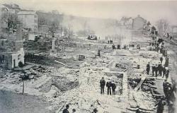 “El incendio de Tarentum destruyó ocho edificios a lo largo de East Sixth Avenue en 1885”.