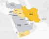 Este mapa muestra puntos críticos de conflicto activo en el Medio Oriente.