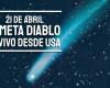 Hora exacta y dónde ver el Cometa Diablo en vivo desde EE.UU. este 21 de abril vía NASA TV