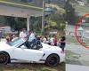 Video del grave accidente entre Porsche y un motociclista en la vía Tunja-Bogotá