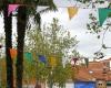 San José Obrero se viste de fiesta con banderas de tela hechas por sus vecinos