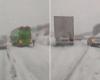 Una fuerte nevada dejó vehículos varados entre Bariloche y El Bolsón y rige alerta para Neuquén y Río Negro