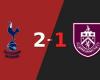 Tottenham logró darle la vuelta al marcador y venció 2-1 al Burnley