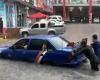 Conductor fue rescatado tras quedar atrapado en inundación en Bucaramanga