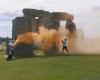 Activistas destrozan monumento neolítico de Stonehenge con spray naranja – .
